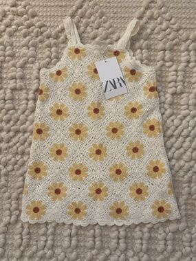 Zara crochet sunflower dress